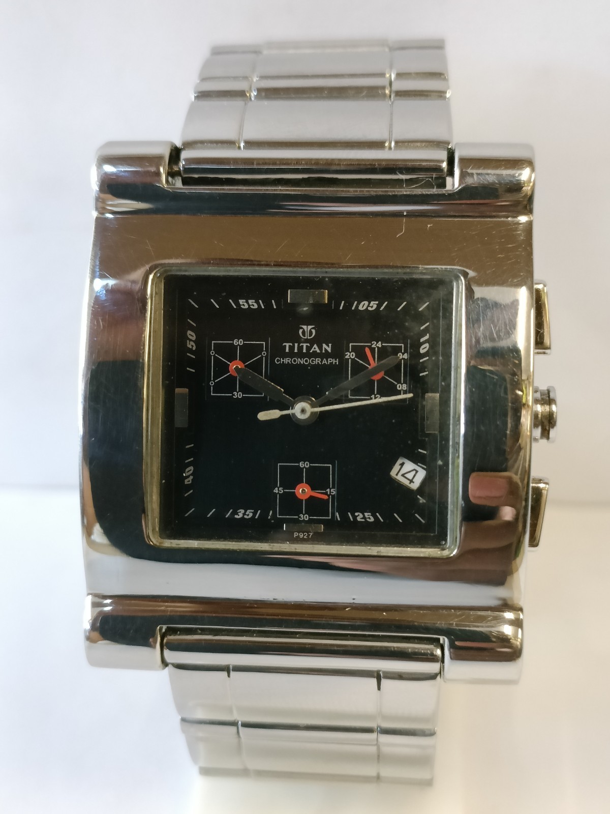 TITAN CHRONOGRAPH QUARTZ BLACK DIAL 1162SAA INDIA MEN’S WORKING CONDITION