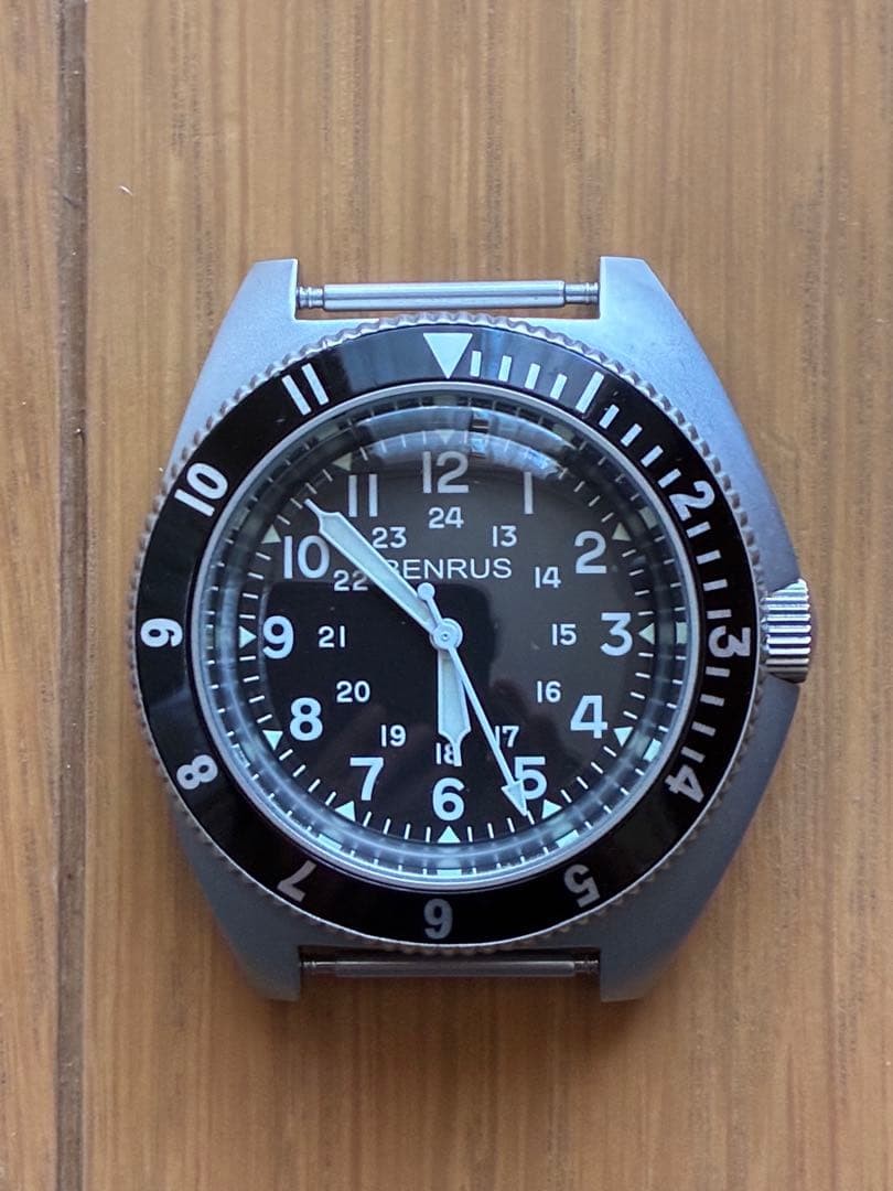 BENRUS TYPE-II CLASS A Military Watch Swiss Quartz Ronda SS 10ATM Domed Crystal
