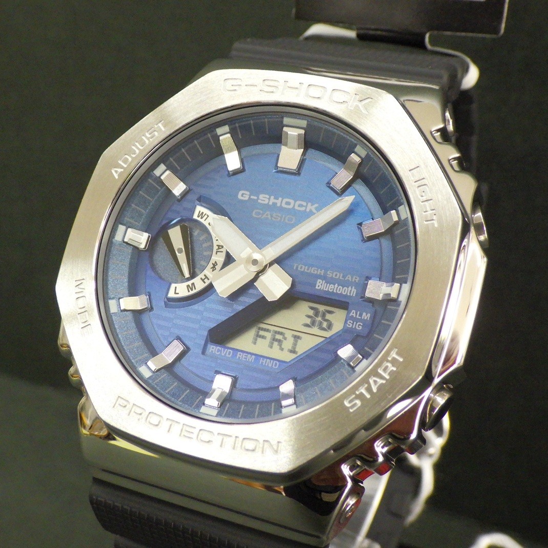 brand new CASIO G-Shock GBM 2100A 2BJF blue 20 ATM water resistant tough solar m