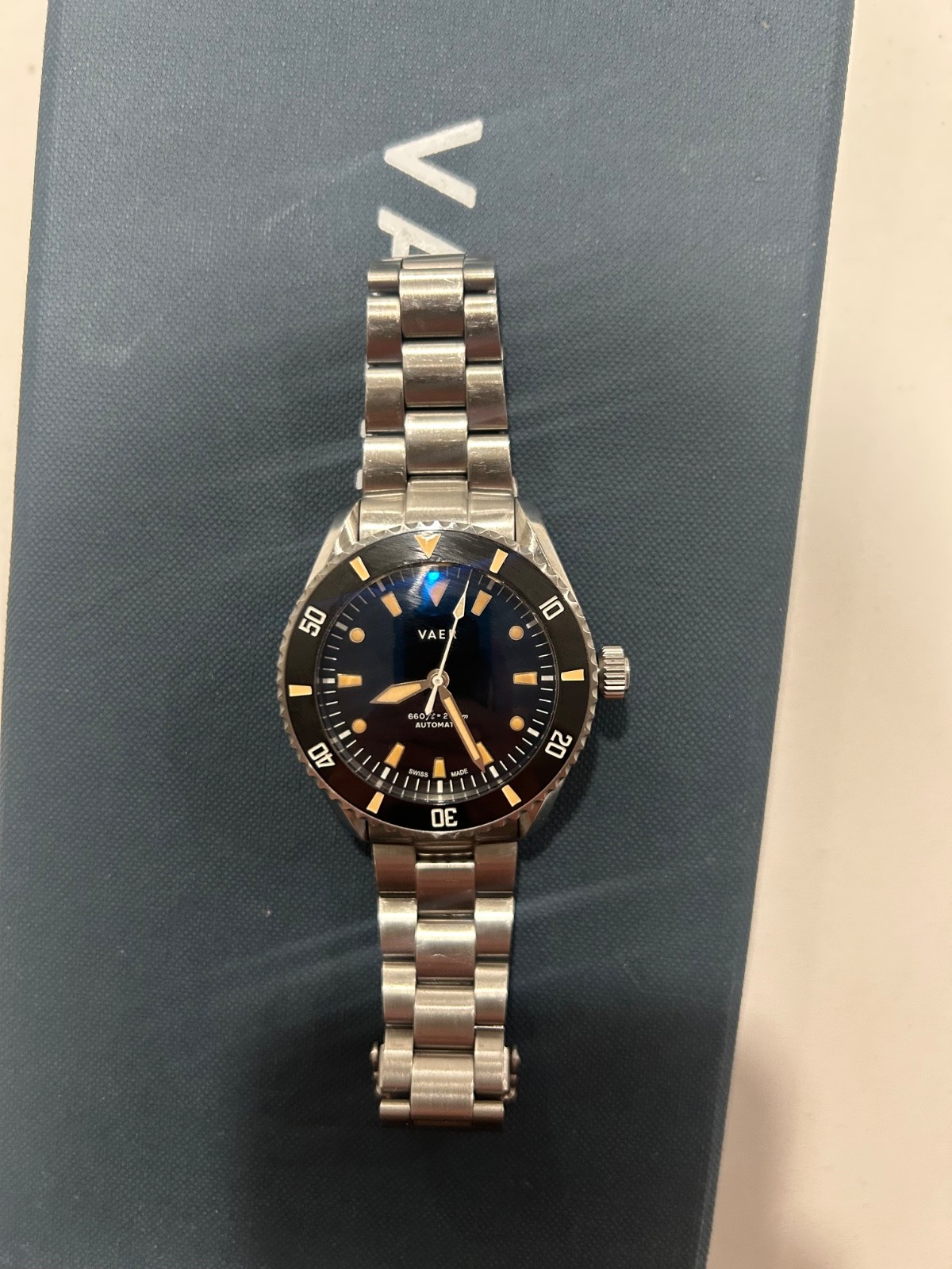 Vaer D7 Arctic Swiss Made Automatic Dive Watch 39mm Sapphire Premium Bracelet