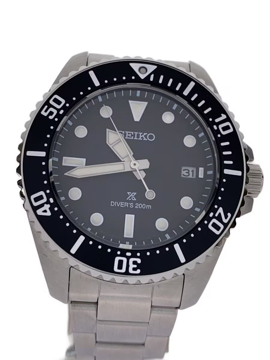 SEIKO Solar Watch Stainless BLK SLV V157 00A0