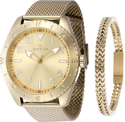 Invicta Specialty Legacy Men’s Watch With Bracelet Set. Gold. Quarzt. 45mm. 50m.