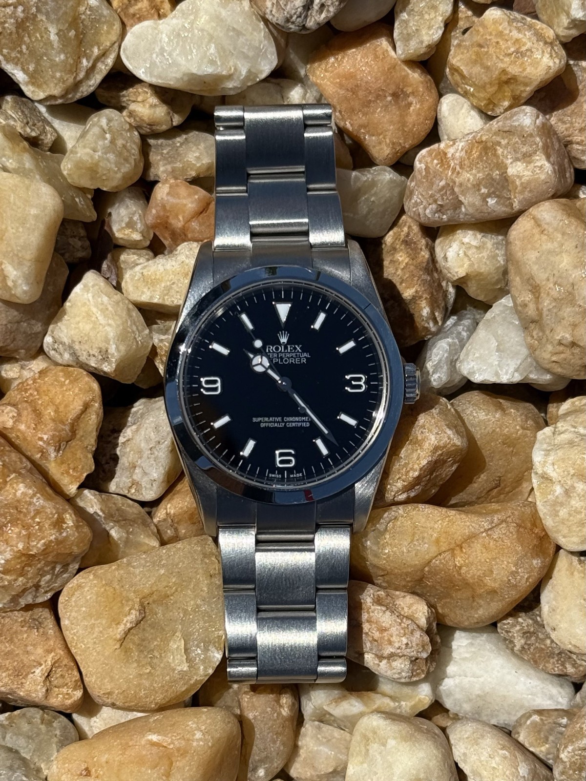 Rolex Explorer 114270 Oyster Bracelet Silver Bezel Classic Mens Watch