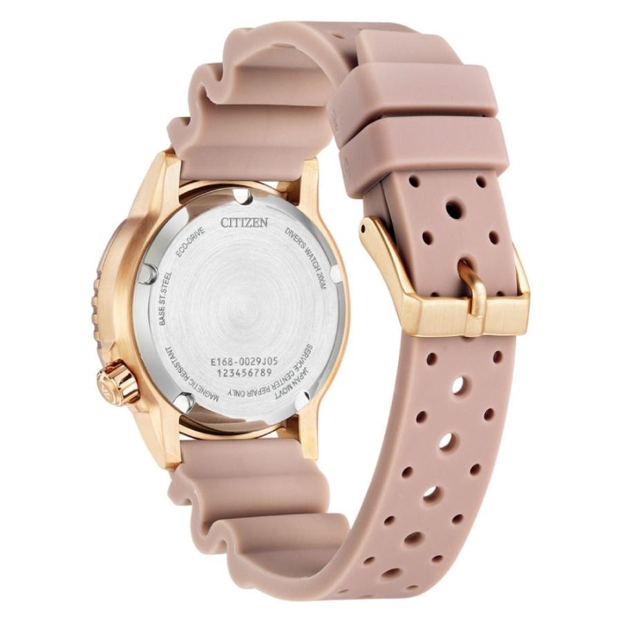 CITIZEN EO2023-00A Promaster Eco-Drive Rose Gold Pink 200m Midsize Diver Watch