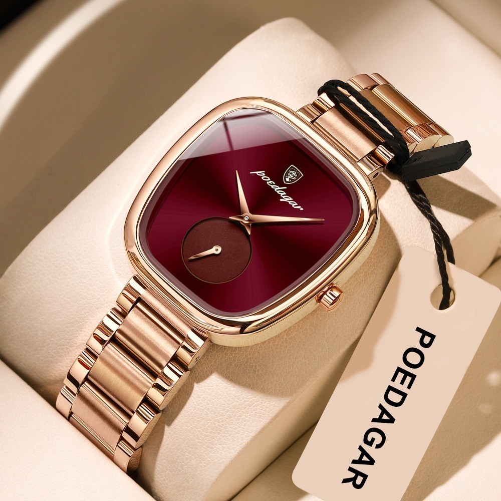 POEDAGAR Stainless Steel Waterproof Elegant Watch Fashion Quartz Woman’s Watch