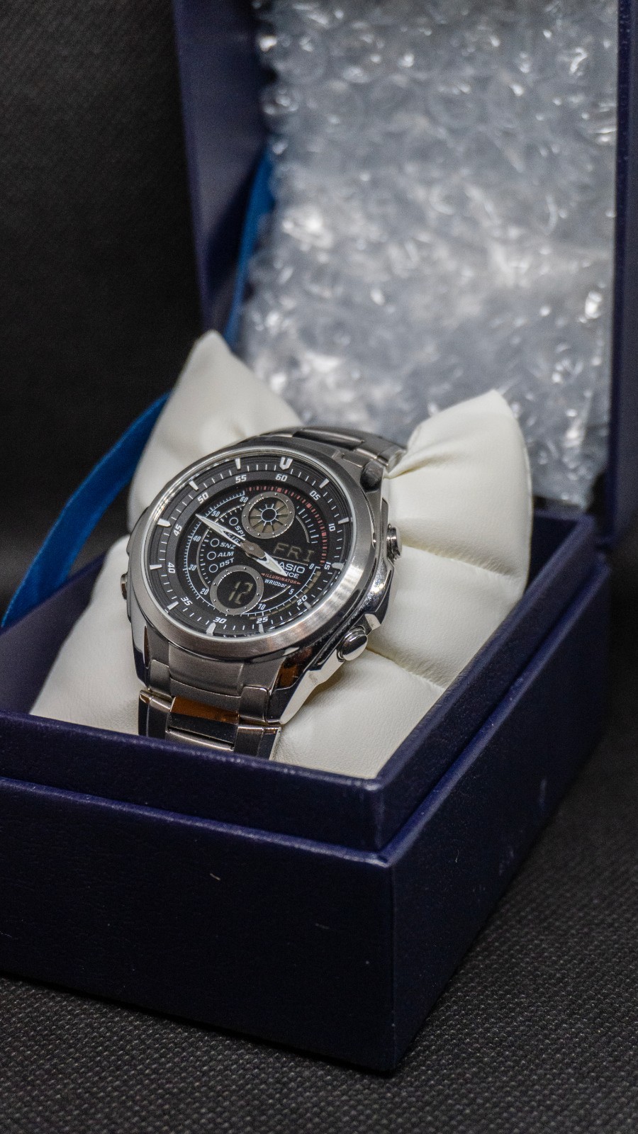 2005 Full Set- Box and Links – 42mm Casio Edifice EFA-116 -Running
