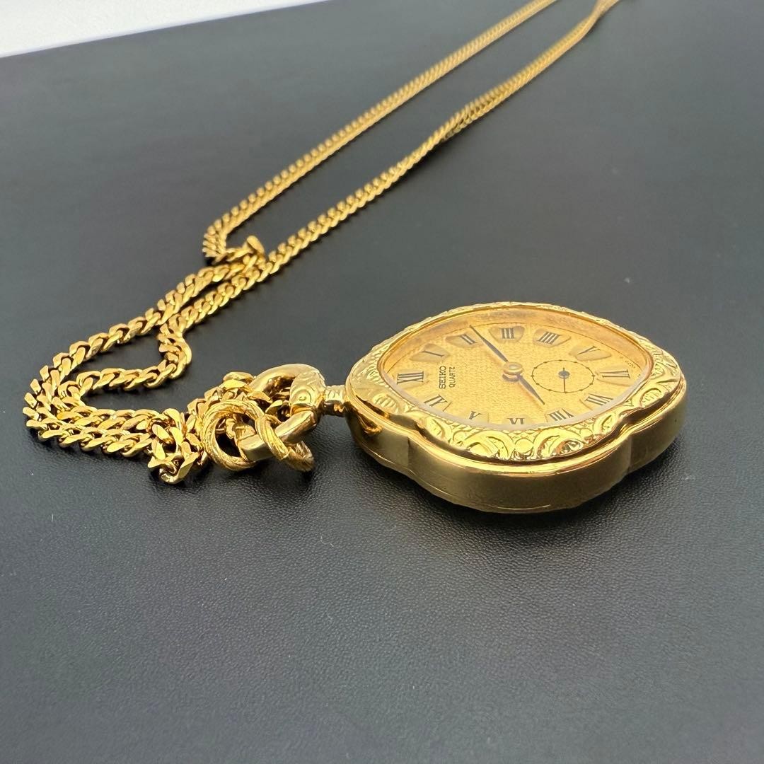 Extremely rare ✨ Seiko pendant watch, quartz, gold, 80s antique.