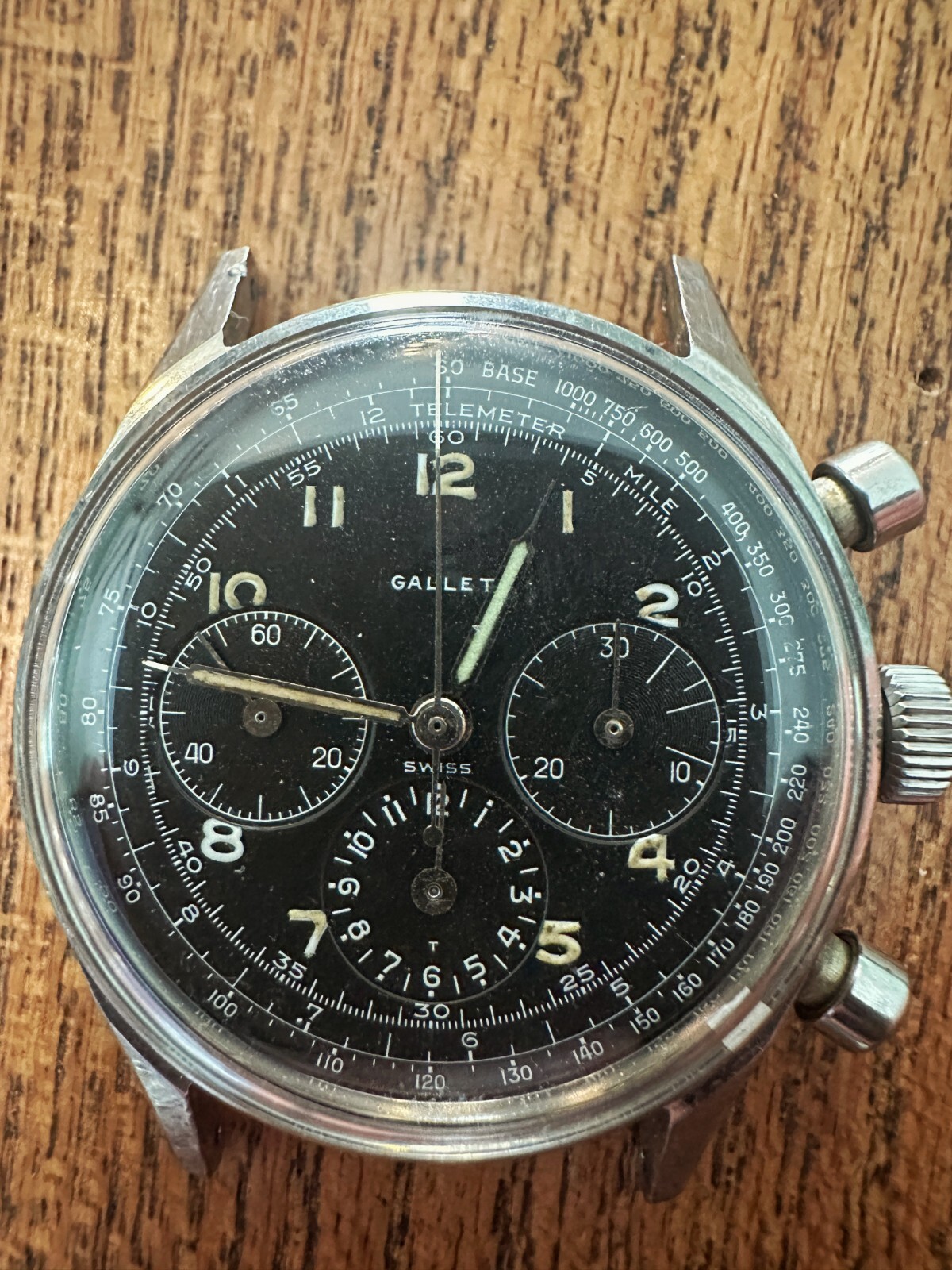 Vintage Gallet Multichron Jim Clark Excelsior Park 40 Chronograph