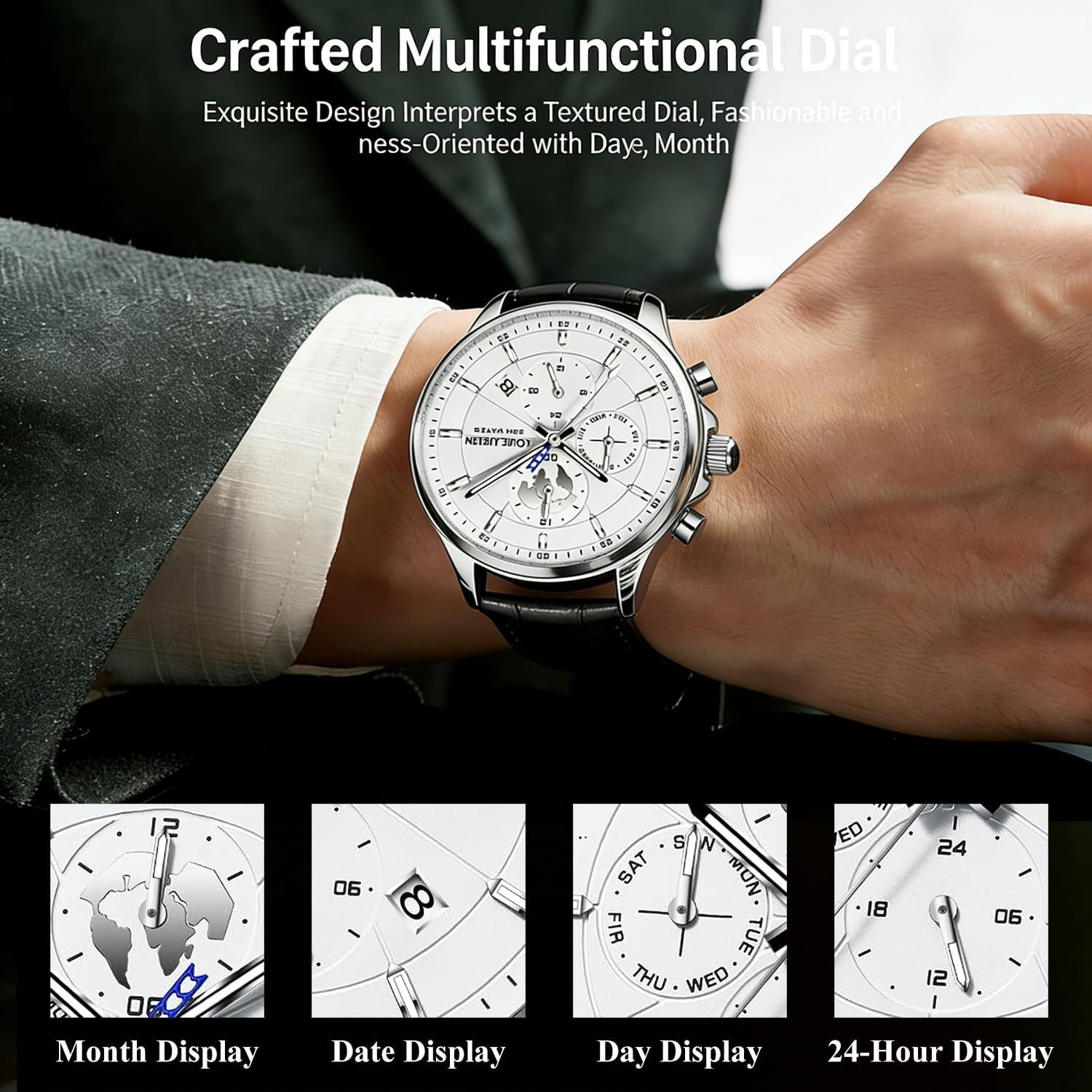 Luxury Men’s Automatic Mechanical Watch – Waterproof, No Battery, Multiple Dials