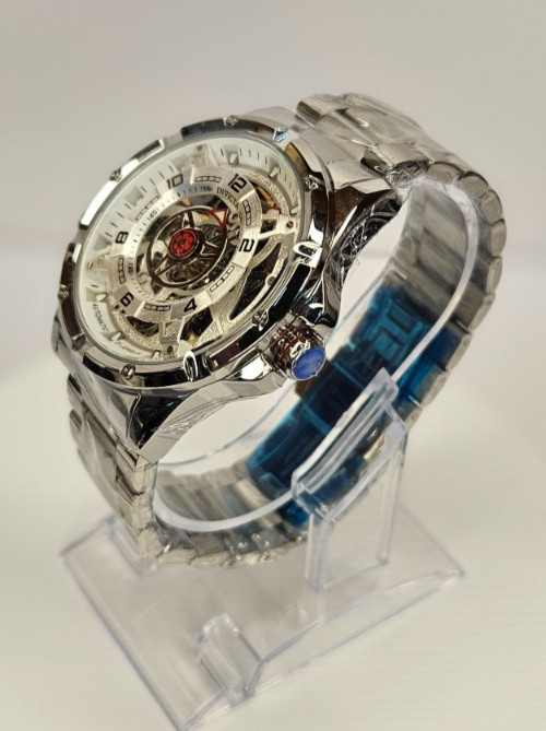 Invicta Racing Interpoint Men’s Automatic Watch 43.5mm, Steel/Steel (70080)