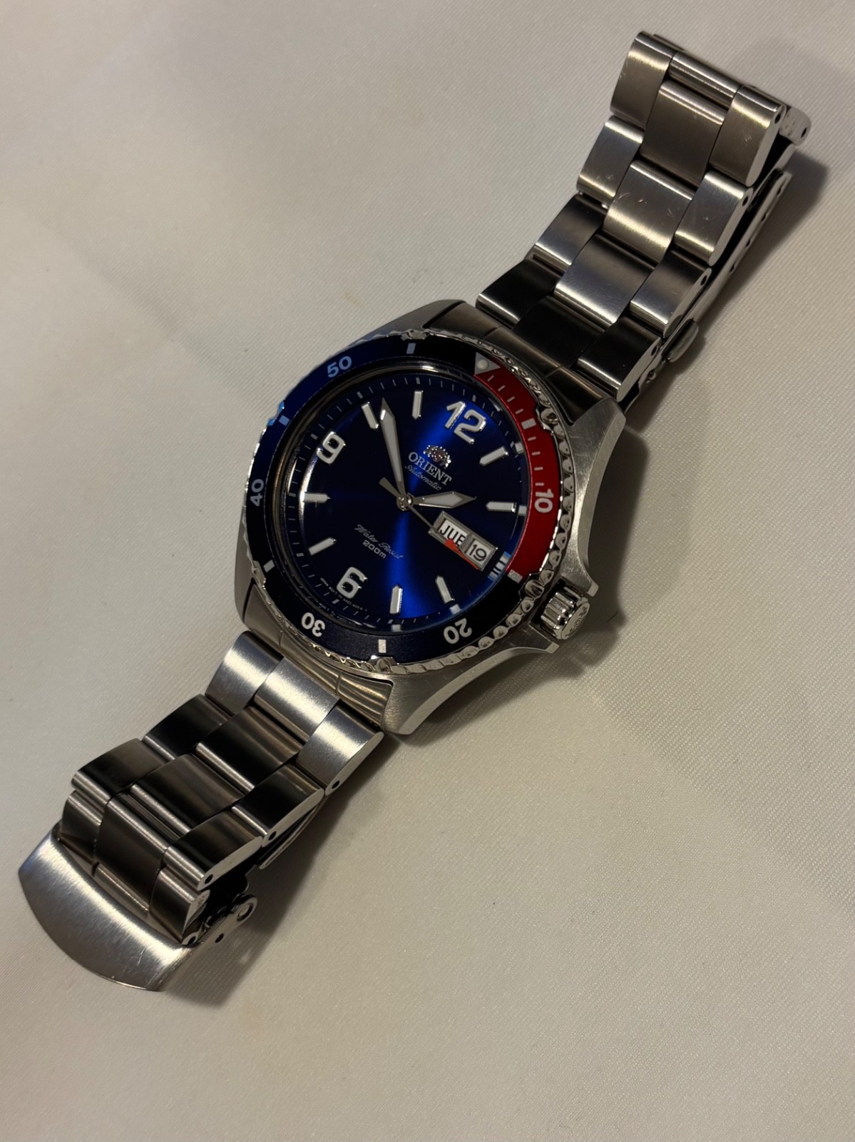 Orient Mako II Automatic Pepsi Diver 41.5mm Blue Dial FAA02009D9 – Excellent