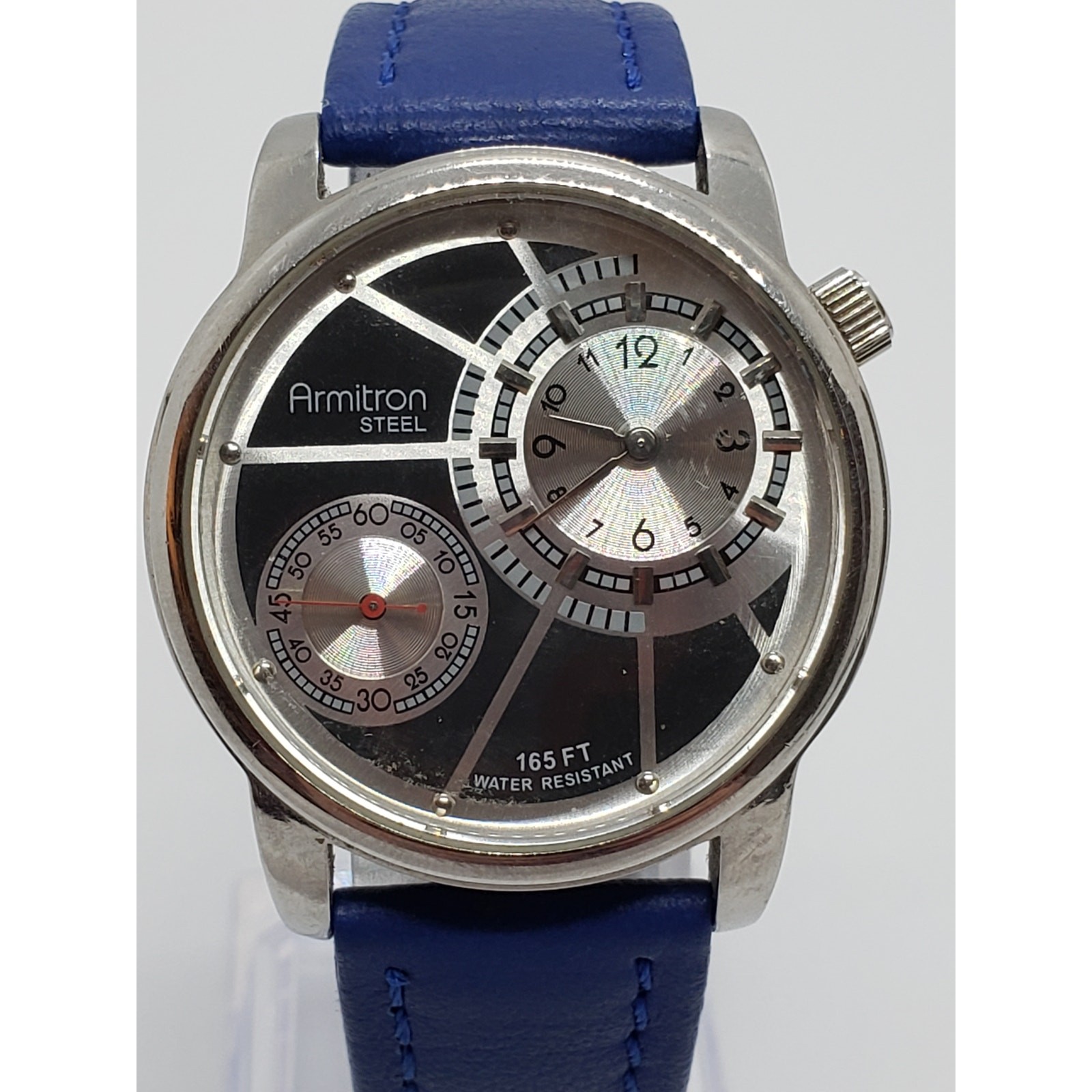 Armitron Steel men’s watch. Silver multi function face. 20/4183 Working watch