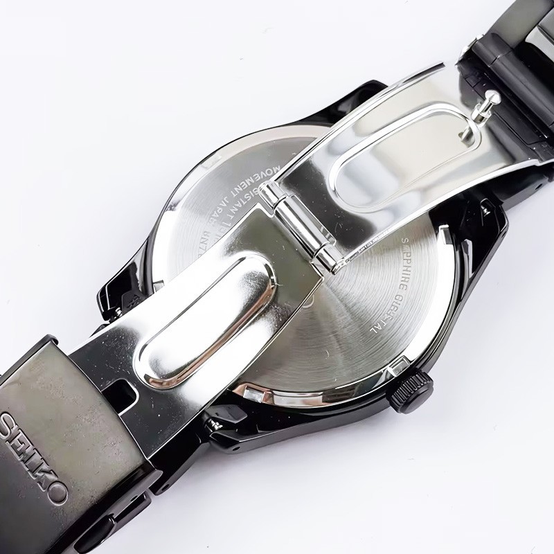 Seiko Essentials SUR515 Black Dial Stainless Steel Quartz Men’s Watch 39.5mm