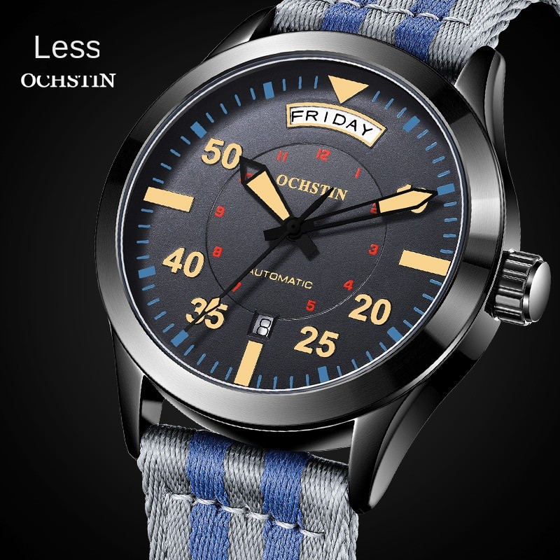 Swiss Brand Master Series Automatic Mechanical Watch with Dual Date, Water-Resis