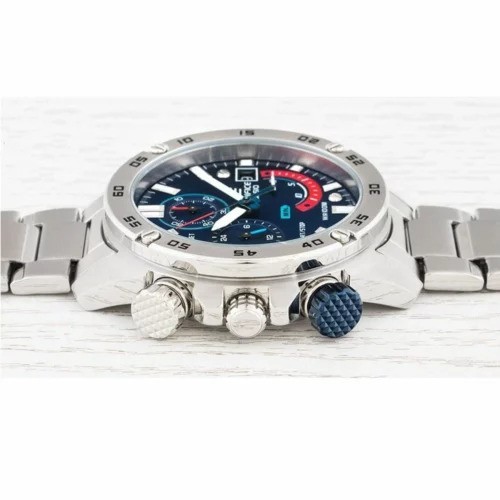 Casio Edifice Chronograph Men’s Watch Blue Dial Silver Stainless Steel WR100M