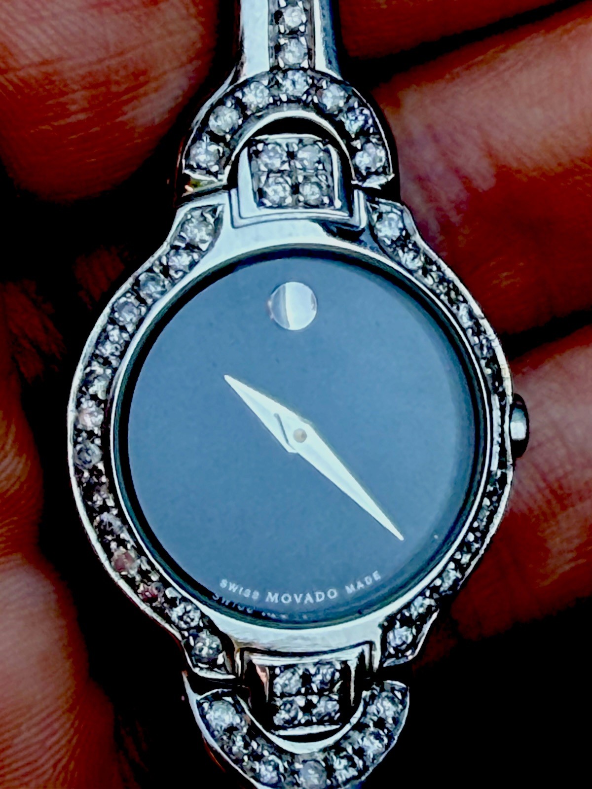 Movado Amorosa Women’s Black Watch Stainless Steel 12119404