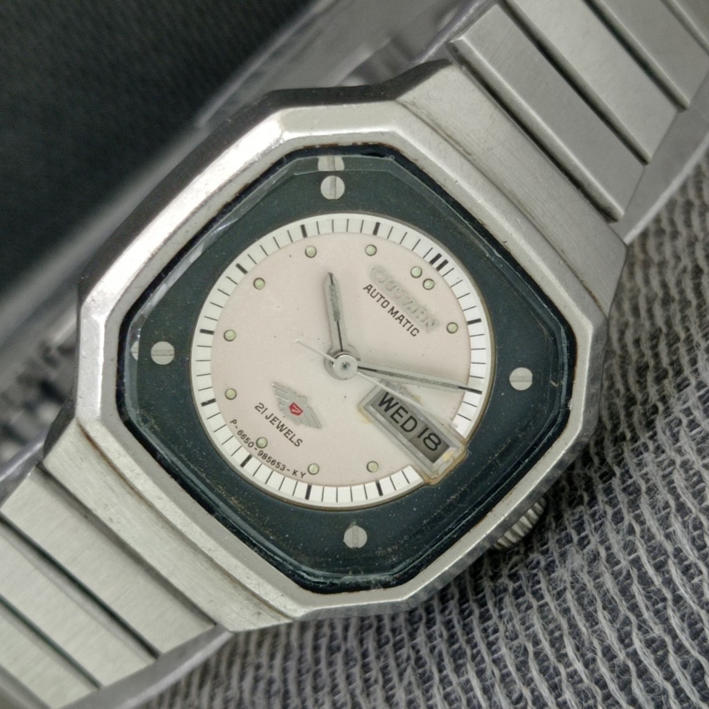 GENUINE VINTAGE CITIZEN AUTOMATIC 6650A JAPAN WOMENS ORIGINAL DIAL WATCH a2919-U