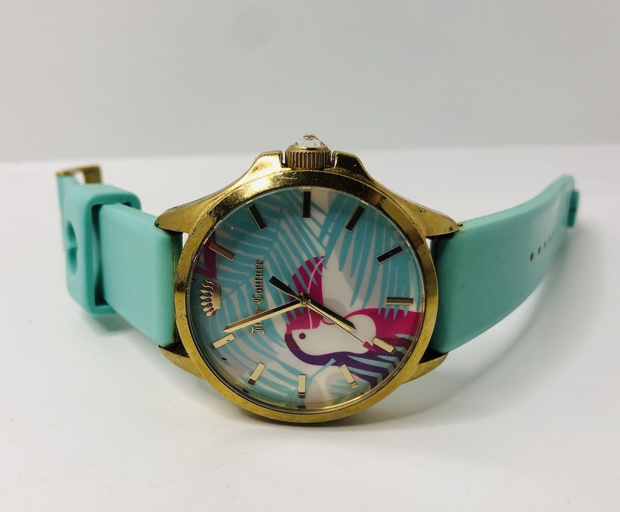 Juicy Coulture Ladies Toucan Jet Setter Wrist Watch 38mm Gold Tone