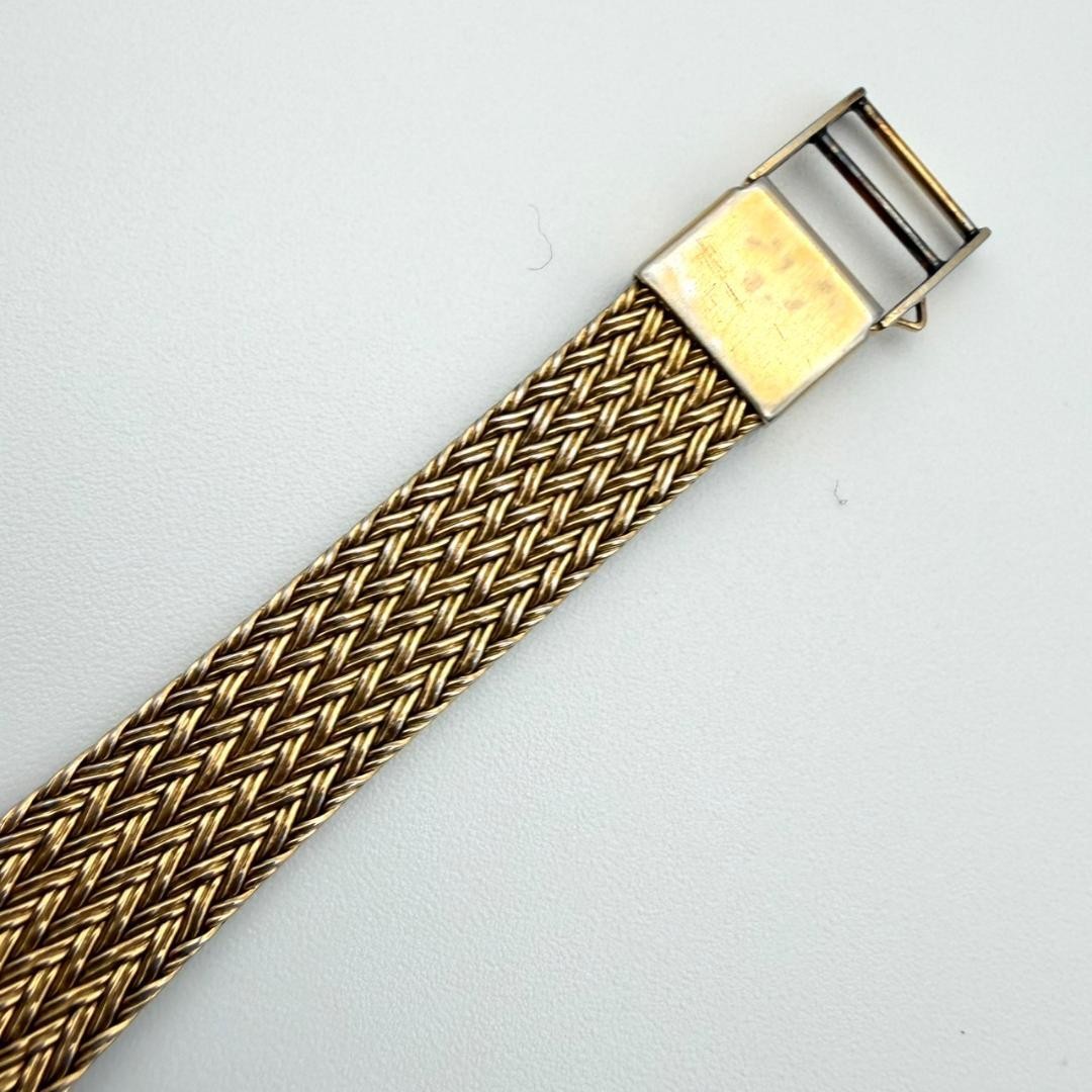 Seiko watch, new battery, square shape, all gold, women’s, working.