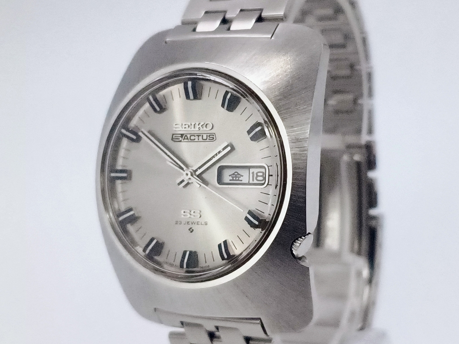 [Exc.] Vintage 70s SEIKO 5 ACTUS SS 6106-7410 AT Men’s Watch35m From JAPAN Y676