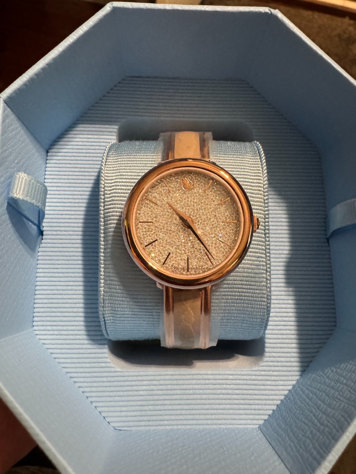 Swarovski Crystalline Bangle Watch Rose Gold 5689324 Swiss Made NEW Box Papers