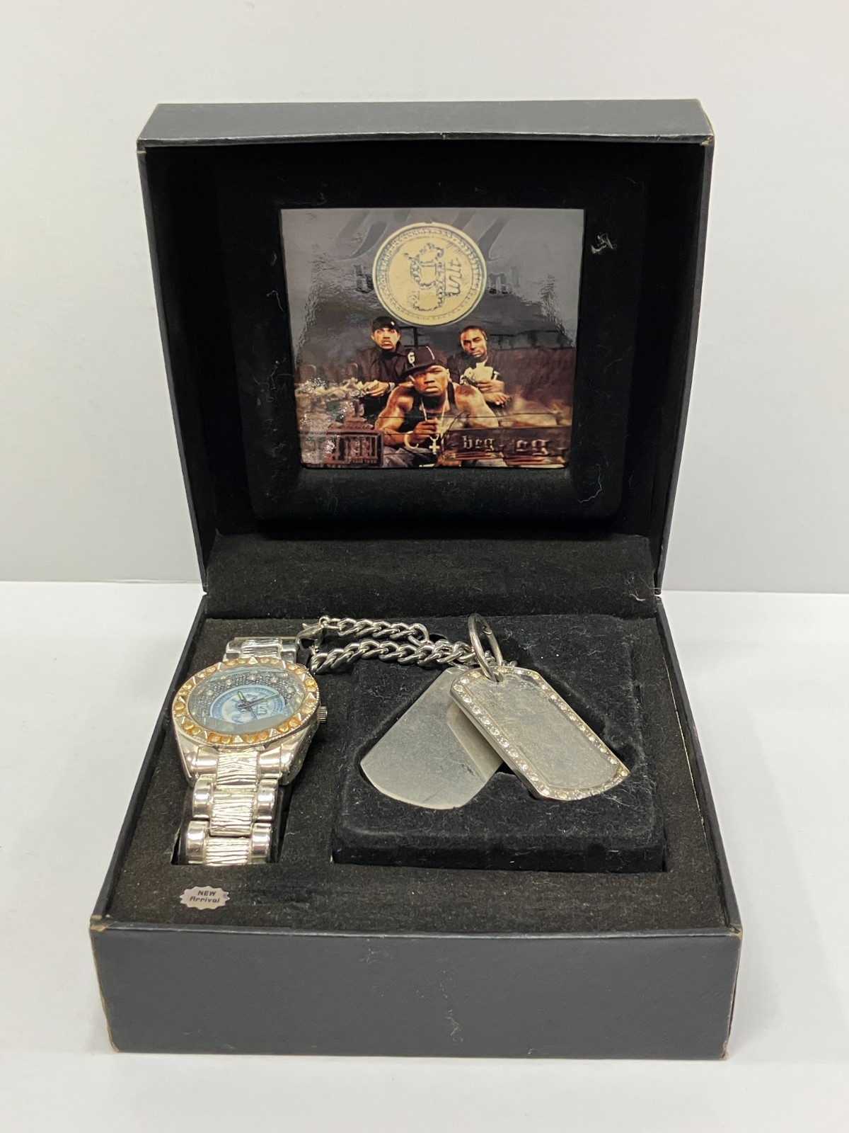 Hip Hop Rap 50 cent Fifty Cent Curtis Jackson Costume Jewelry Watch & Chain
