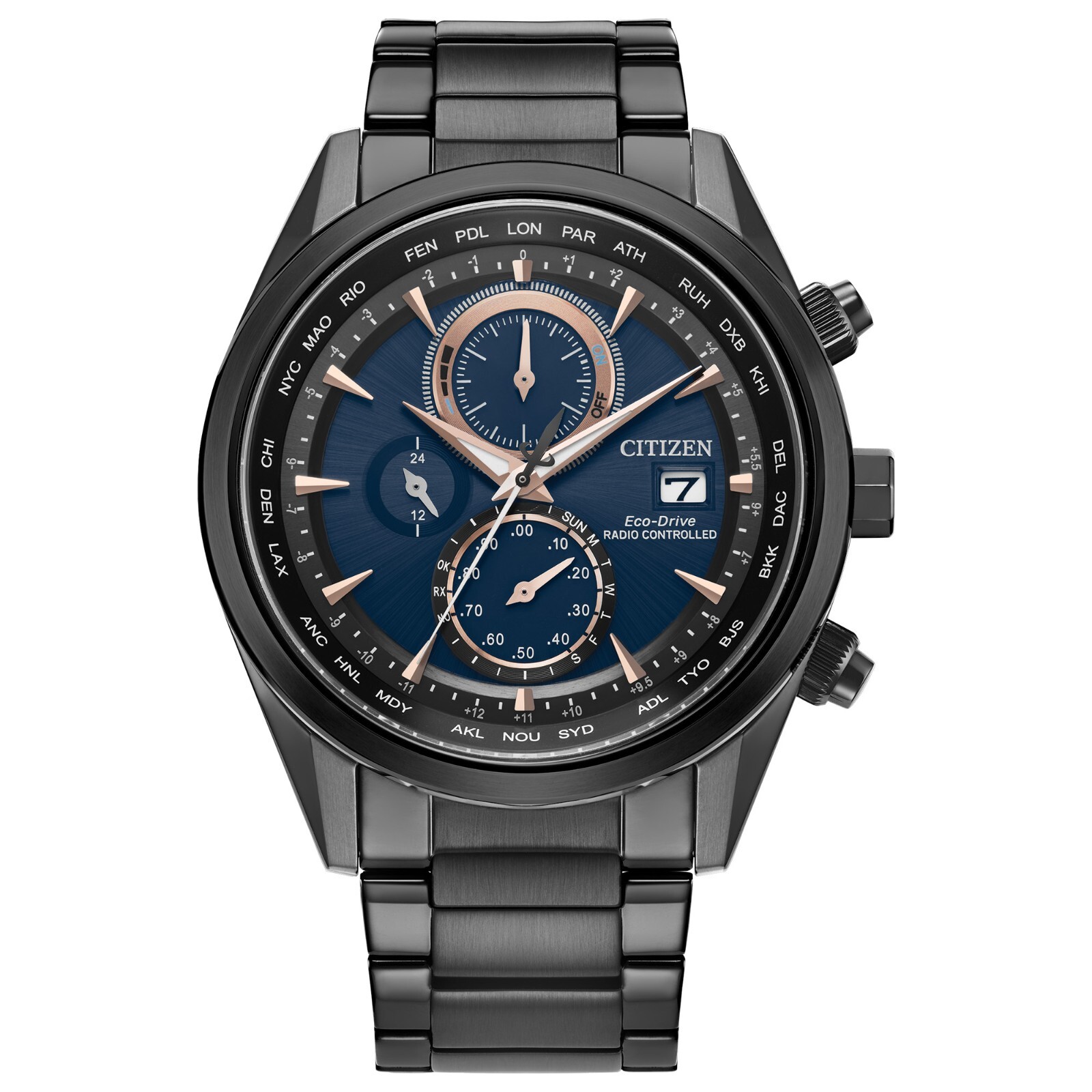 Citizen Men’s Sport Perpetual Calendar Eco-Drive Black Watch 43 MM AT8265-57L