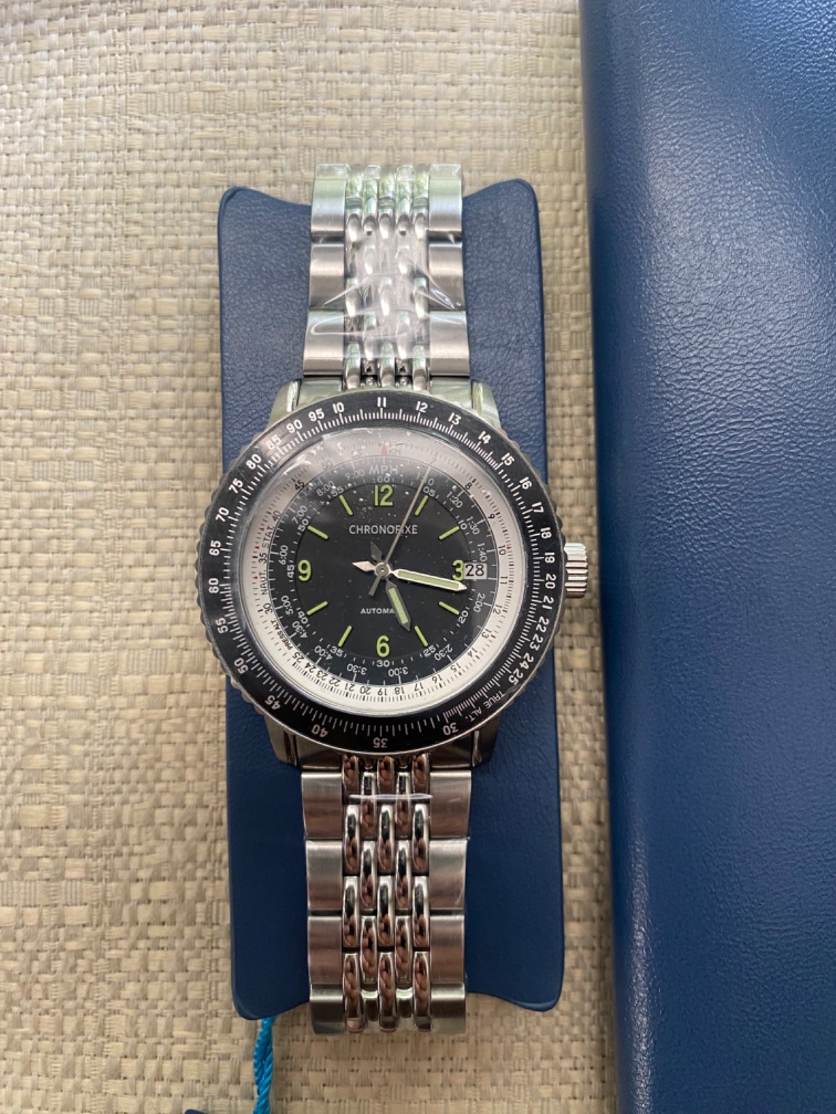 Chronofixe Flight 1952 Selectron Computer Flight Rule Automatic Watch NWT