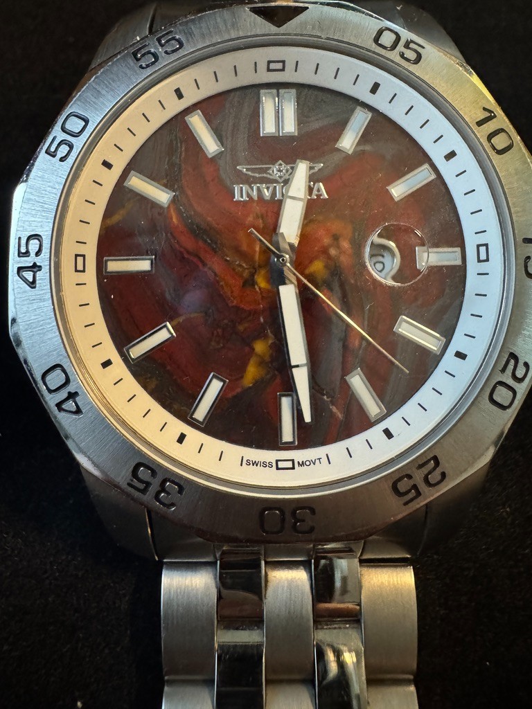 Invicta Flame Fusion Stone Dial Rare Model 0101