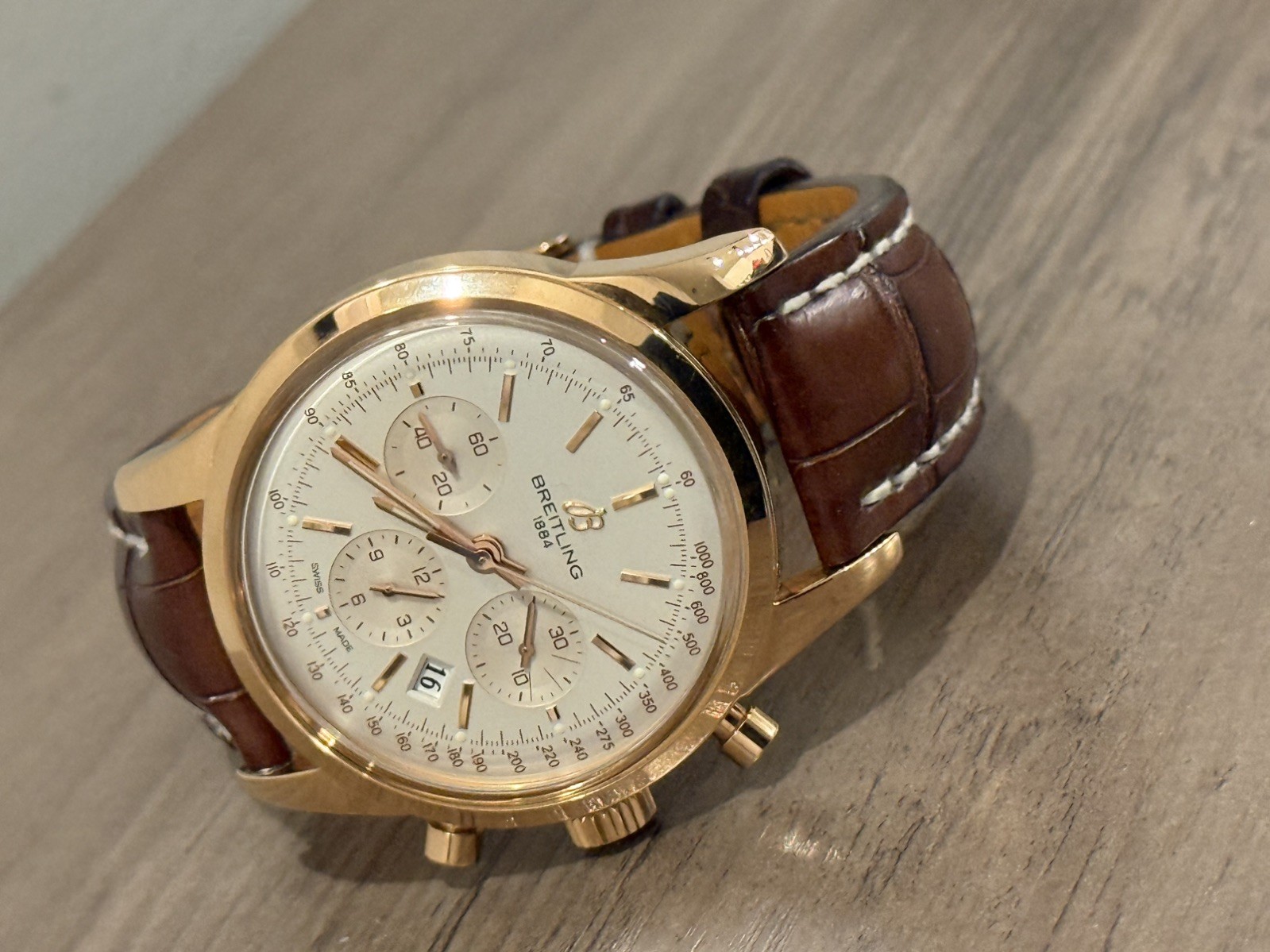 Breitling Transocean 18k Rose Gold OEM Strap&Deployment 43mm RB015212/G738-7629
