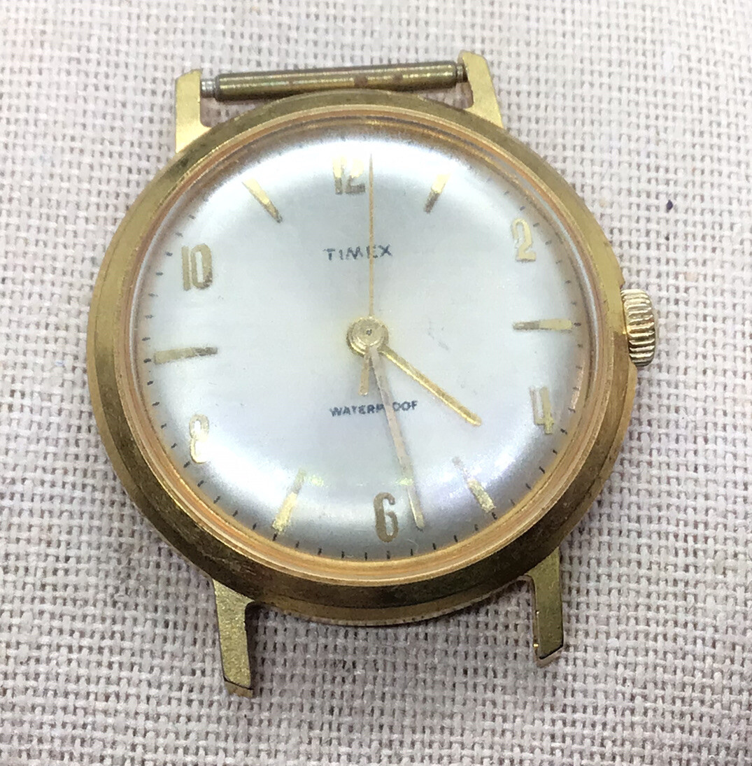 Vintage Mens Timex Waterproof Wrist Watch-No Band-“AS IS” W715