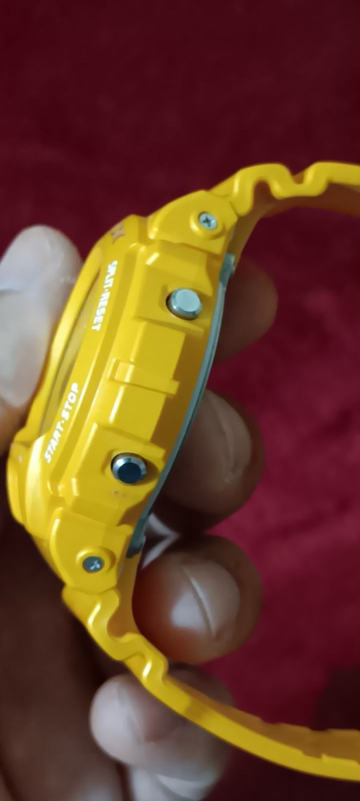 Casio G-SHOCK Yellow Resin Digital Quartz Shock Resistant Alarm 50mm Watch