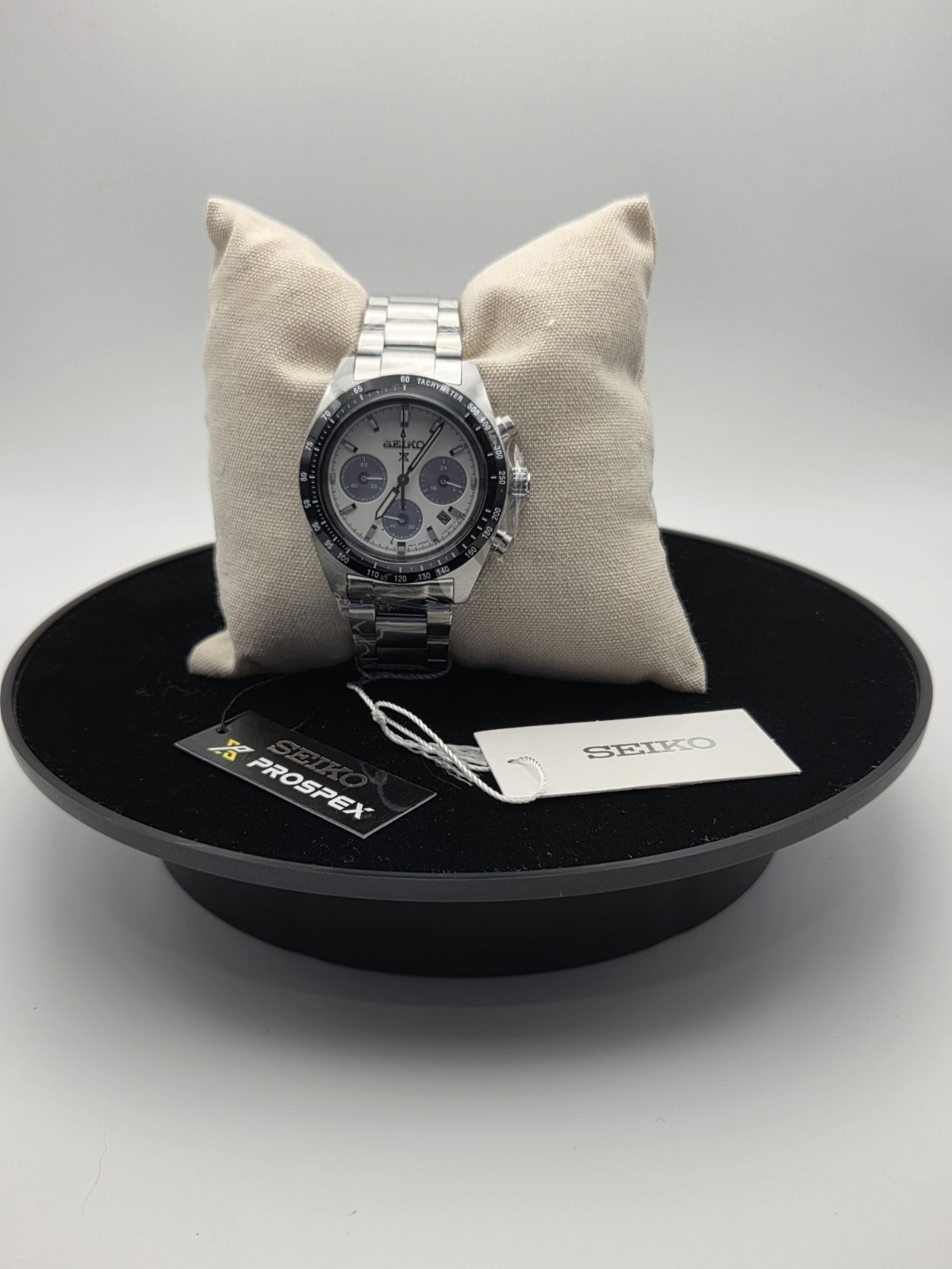Seiko Prospex Speedtimer White Dial Stainless Steel Bracelet Watch SSC813