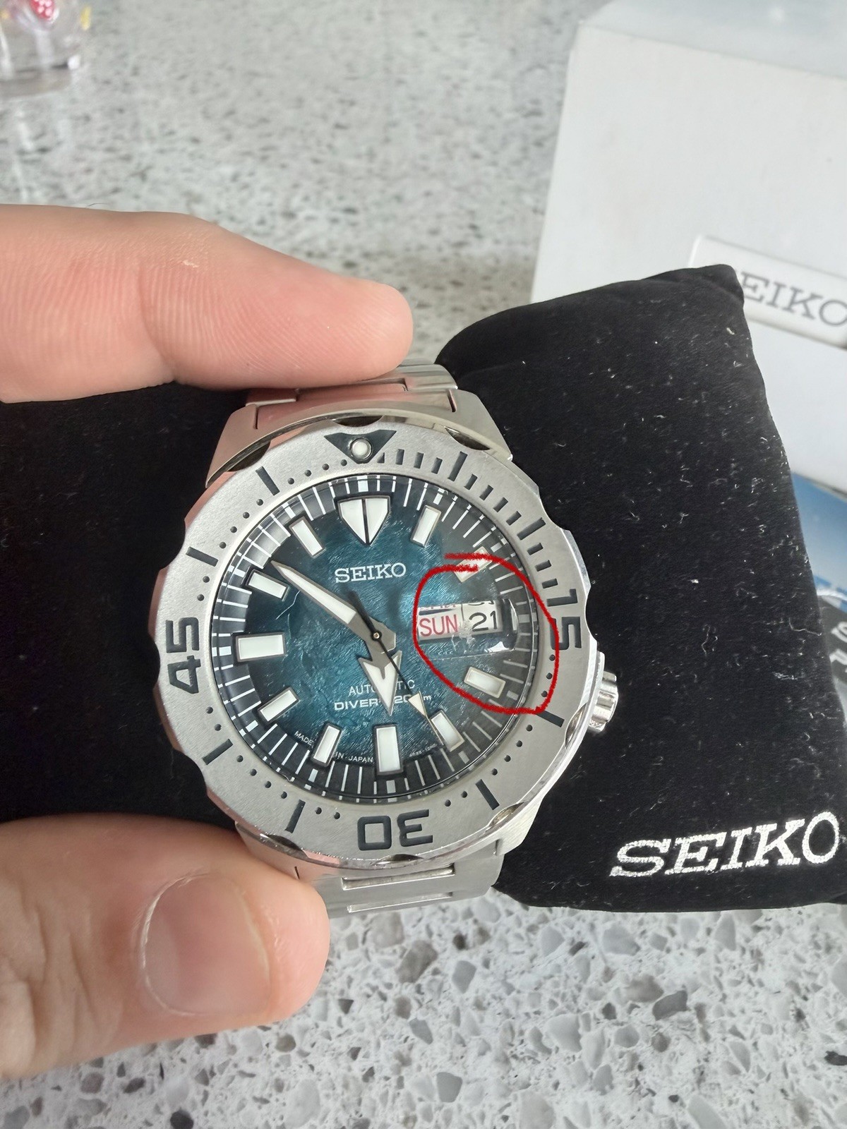 Seiko SRPH75 Automatic Diver 200m Blue Dial Stainless Steel Bracelet Box Papers