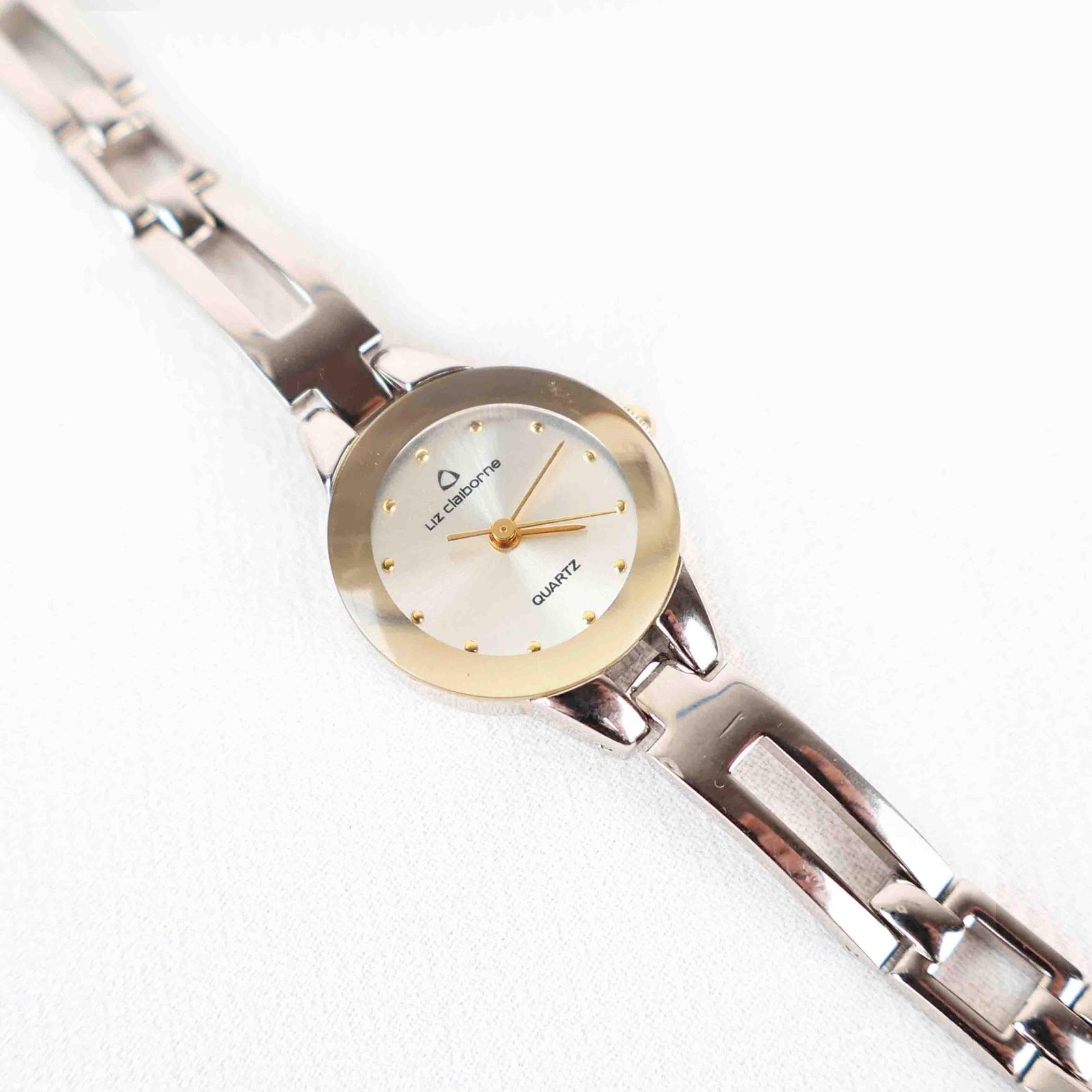 Vintage Two Tone Liz Claiborne Watch with Round Face
