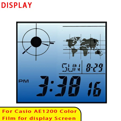42 Style Display Color Screen Filter for Casio AE1200 Display HD Gradient Filter