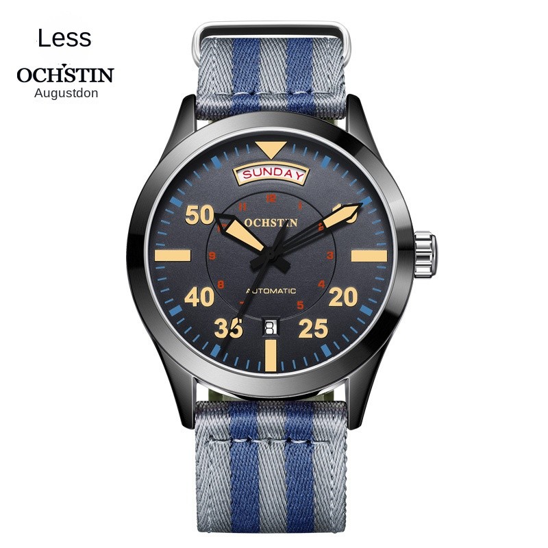 Swiss Brand Master Series Automatic Mechanical Watch with Dual Date, Water-Resis