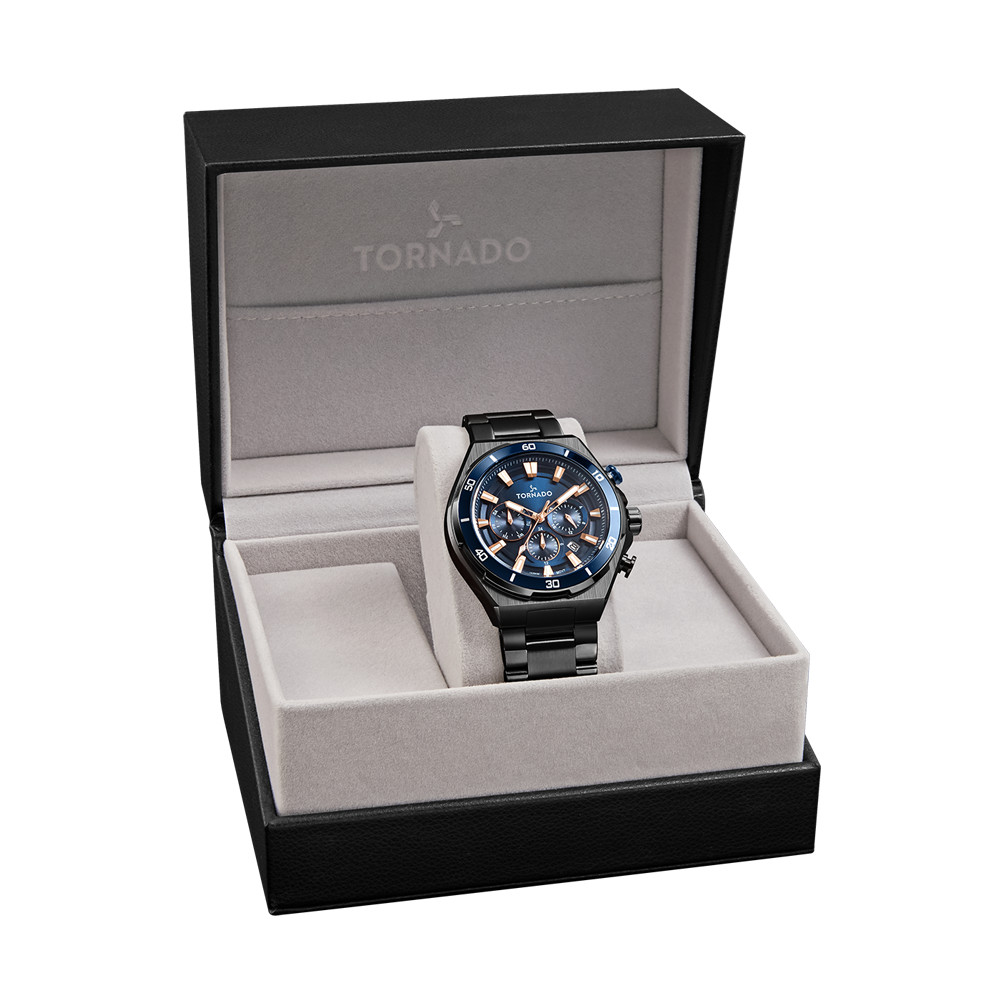 Tornado Strellar X Men’s Multi Function Watch | Blue Dial, 45mm, 100 m (10 ATM)
