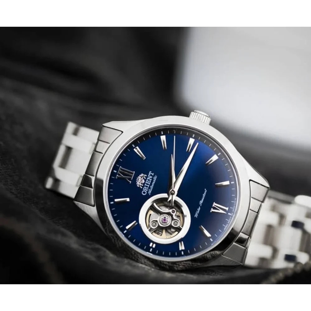 Orient Contemporary Men’s Automatic Watch TAG03001D0 Open Heart Blue Dial 50M