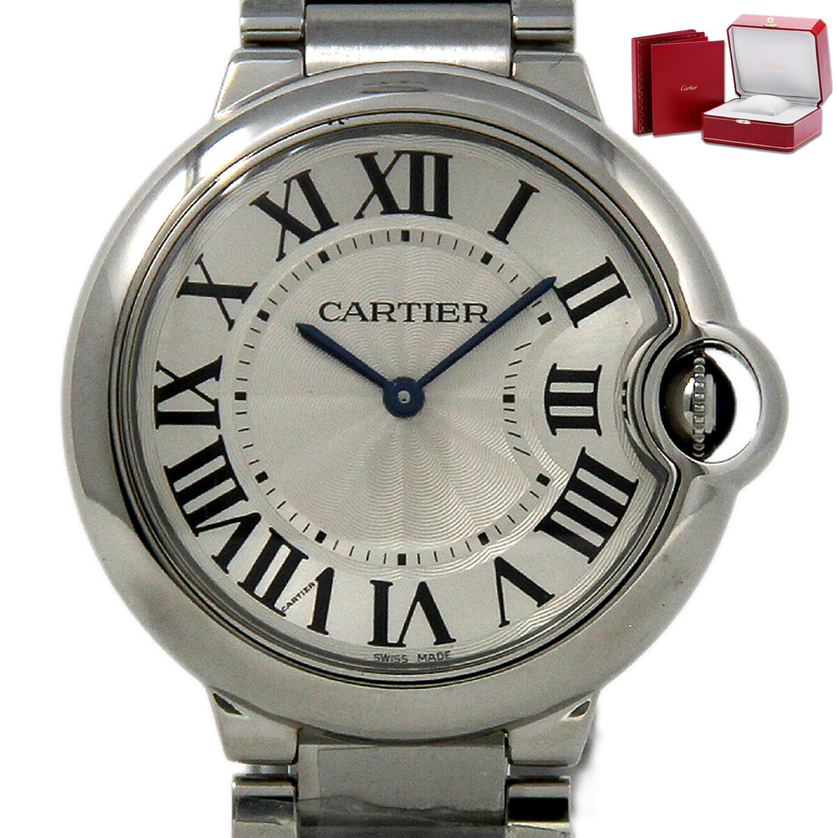 Cartier New Ballon Bleu 36mm W69011Z4 3005 Steel Box/Paper/FactoryWARRANTY #CA11