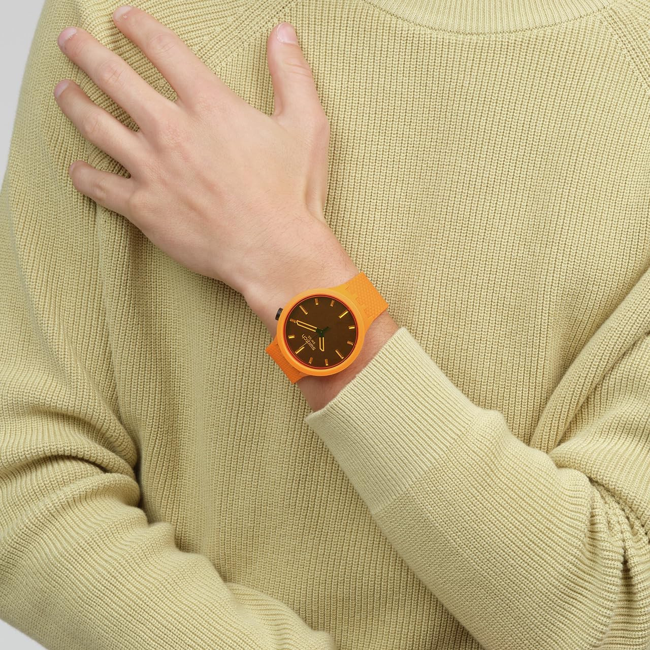 Bold Orange Waterproof Unisex Automatic Watch – Casual Polymer Style