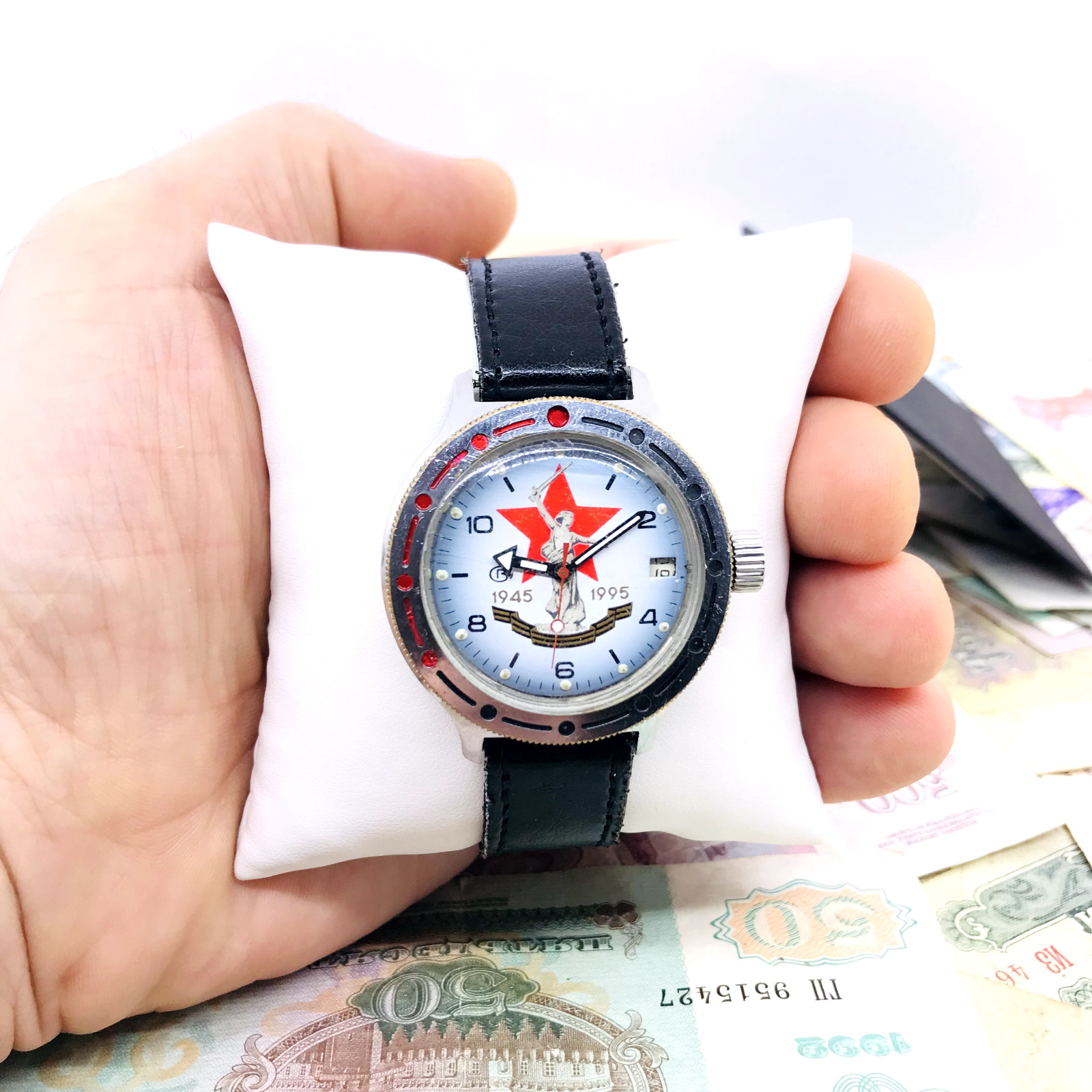 🎖 Rare Amphibian Komandirskie 50 years 1995 WW2 Vostok Wostok USSR Service 🛠