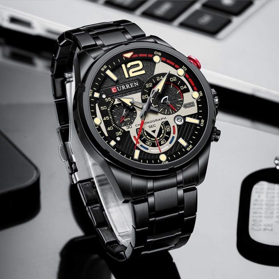 CURREN Stylish Chronograph Stainless Steel Watch for Men