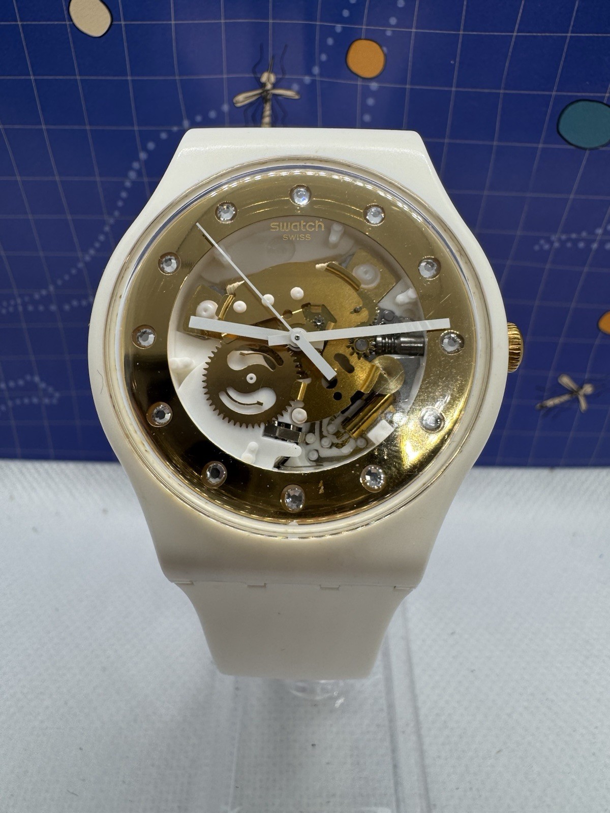 Swatch Watch SUNRAY GLAM Skeleton Dial Working