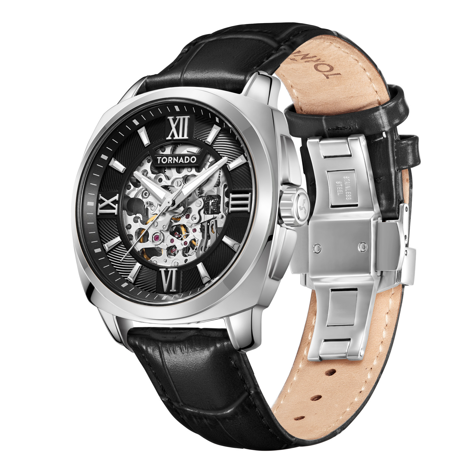 Tornado Autonova Men’s Automatic Watch | Black Dial, 42mm, 100 m (10 ATM)