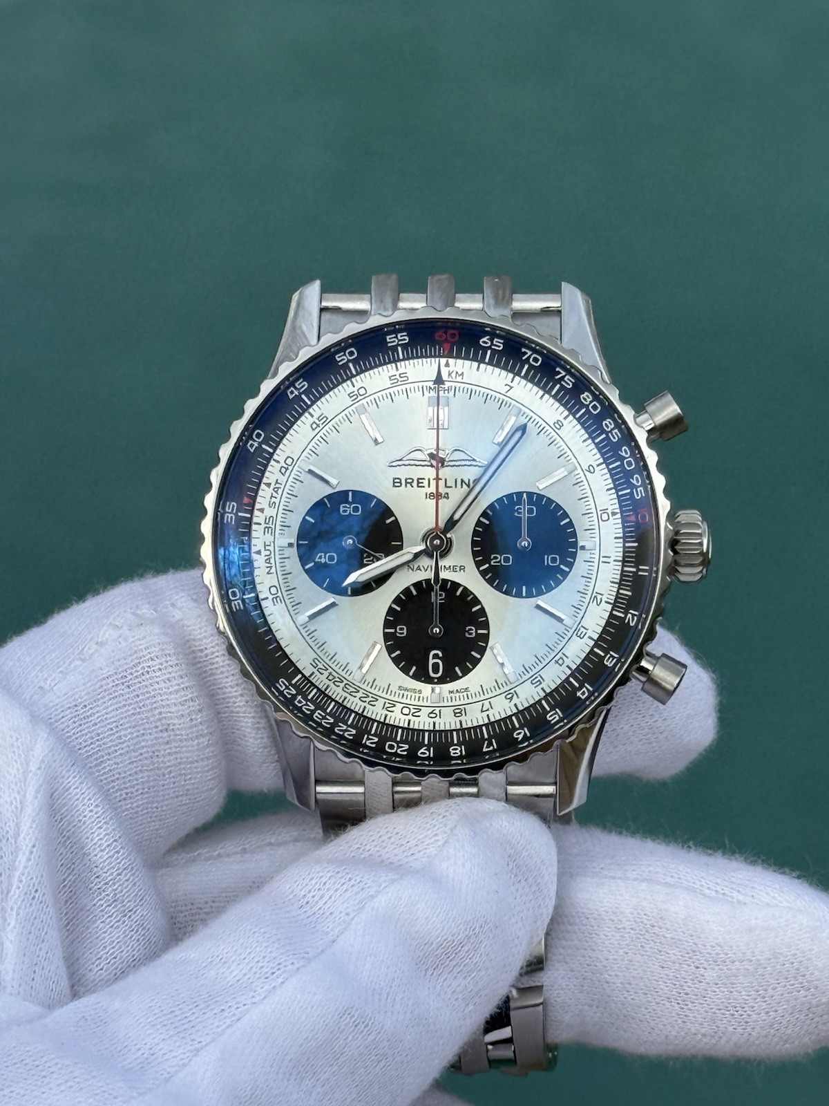 Breitling Navitimer B01 Chronograph AB0138 Ice Blue Dial, FULL SET, WARRANTY, 43