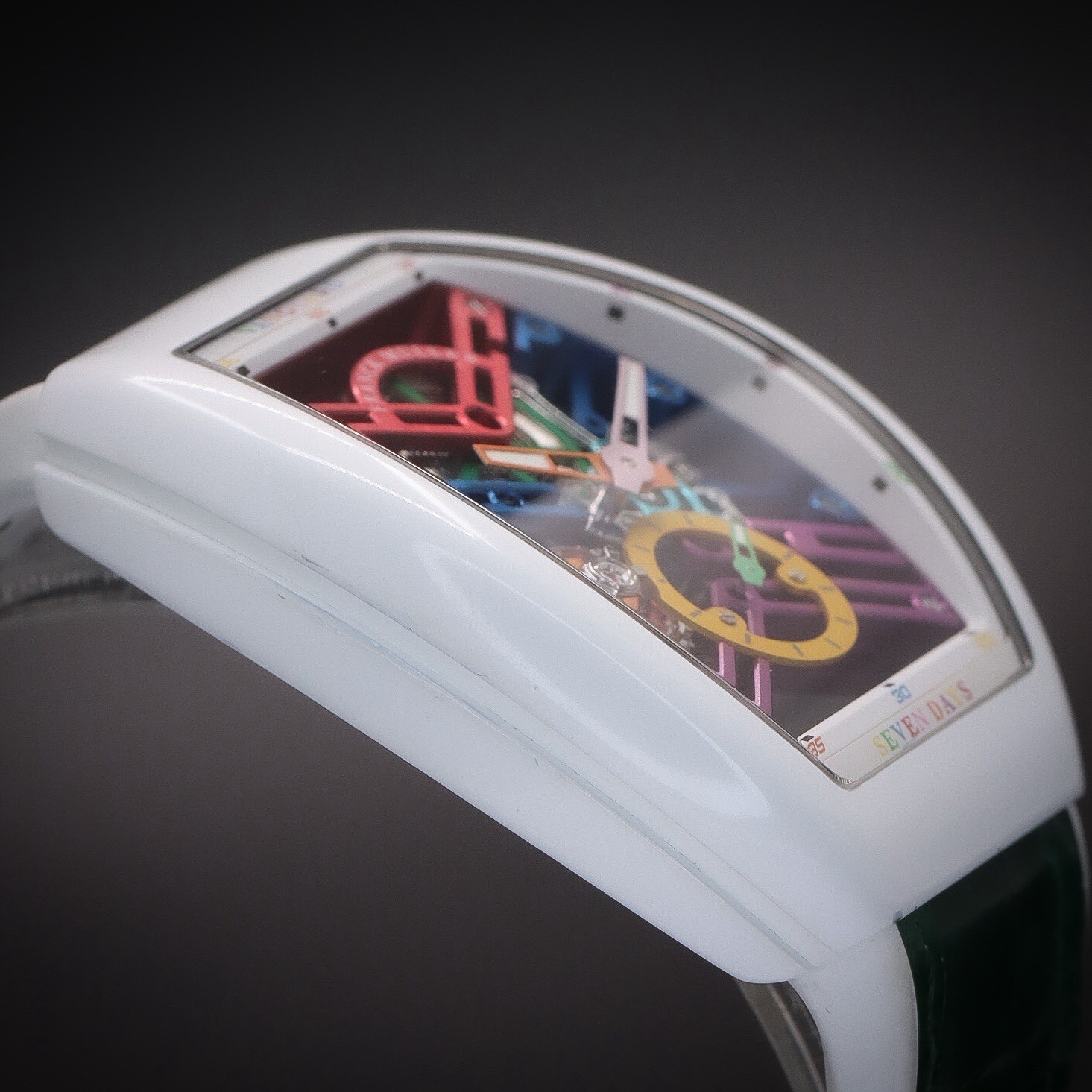 FRANCK MULLER Vanguard 7 Days Skeleton “Colour Dreams” Ceramic/Titanium Full Set