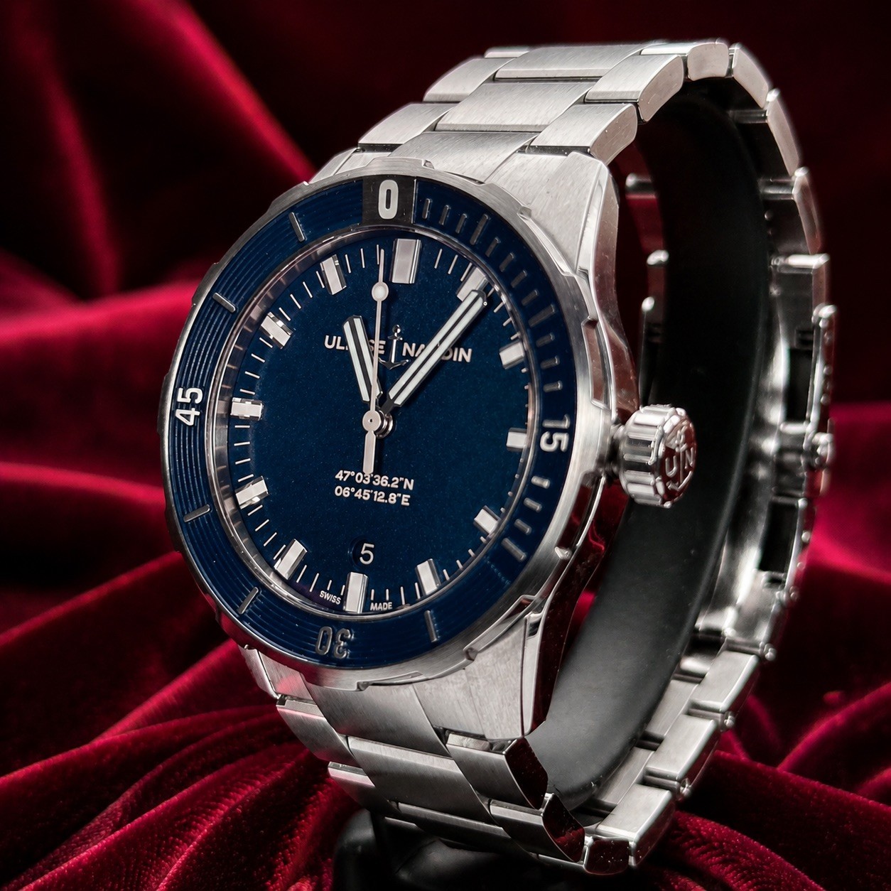 Ulysse Nardin Diver Full Set Blue Men’s Watch – 8163-175/93