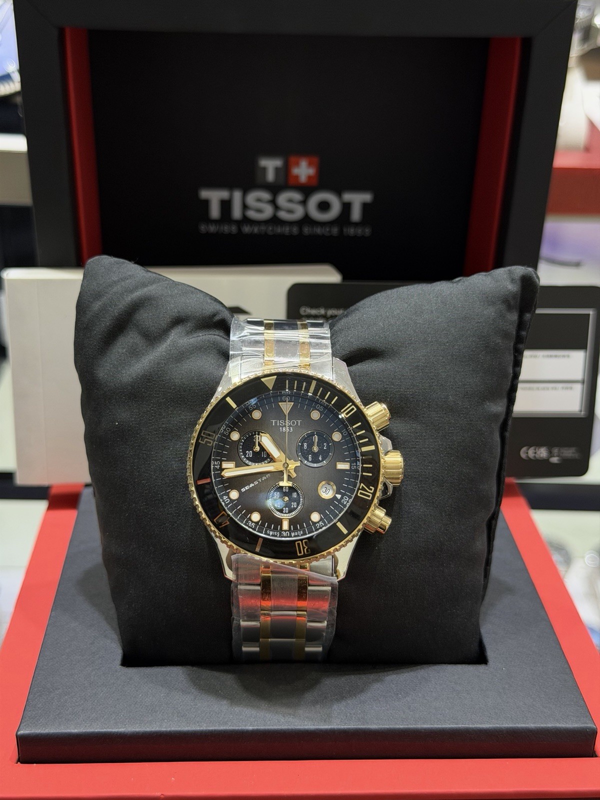 New Tissot Seastar 1000 Quartz 38MM Black Dial Men’s Watch T120.217.22.061.00