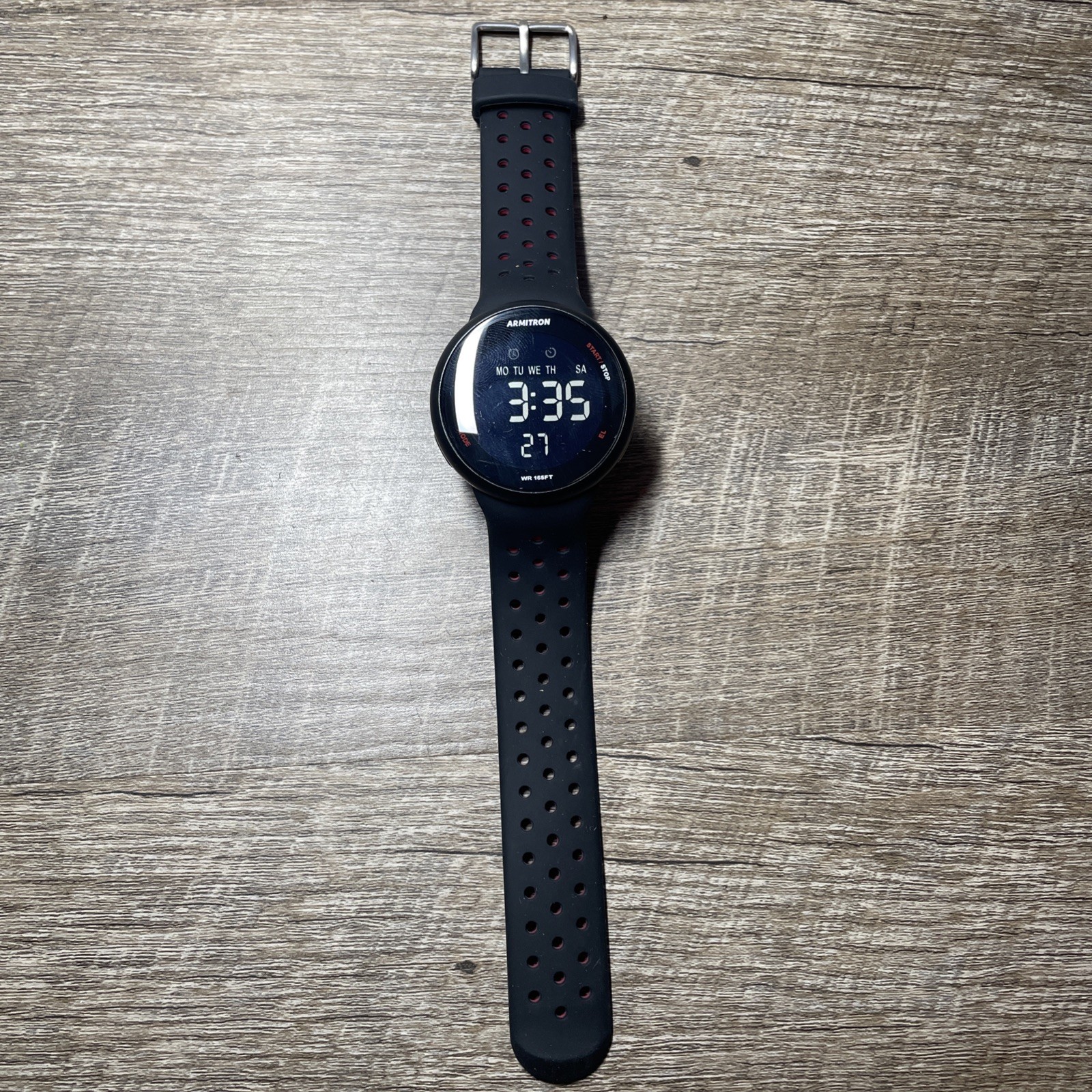 Armitron Pro Sport M1185A Unisex Balck Rubber/Silicone Strap Digital Wrist Watch
